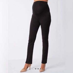 Seraphine Straight Leg Black Maternity Pants Small 2 Business Casual Office Work